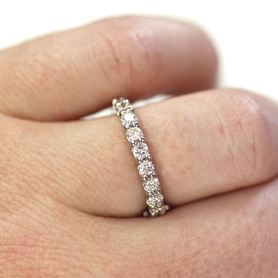 14K White Gold Diamond Braided Wedding Band Ring 0.25 CTW Natural Round Cut