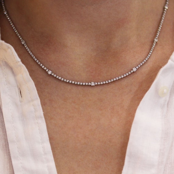 Sukriti Brass Gold Plated American Diamond Necklace With Chain for Gir –  Sukriti Store