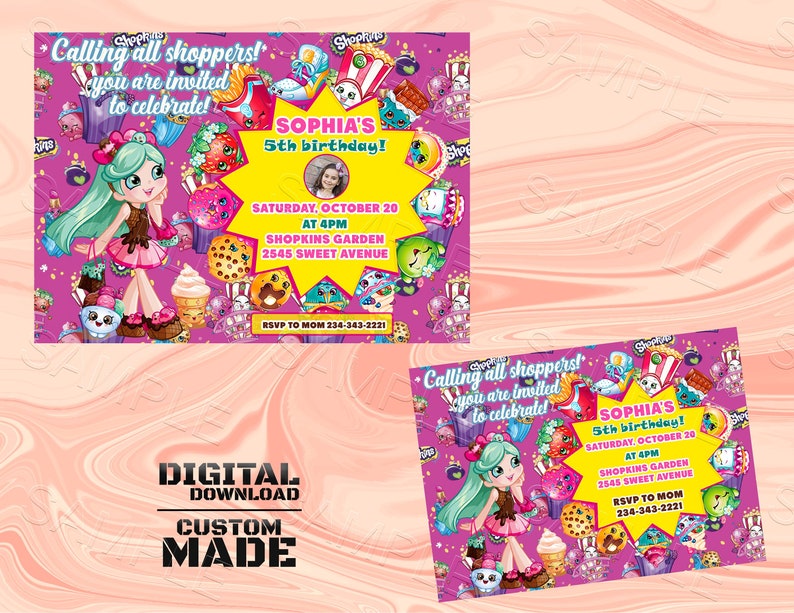 Shopkins Invitation, Shopkins Birthday Invitation, Shopkins, Shopkins Celebration, Shopkins Invite, Shopkins Printable photo relating to Shopkins Printable Invitations called Shopkins Invitation, Shopkins Birthday Invitation, Shopkins, Shopkins Celebration, Shopkins Invite, Shopkins Printable