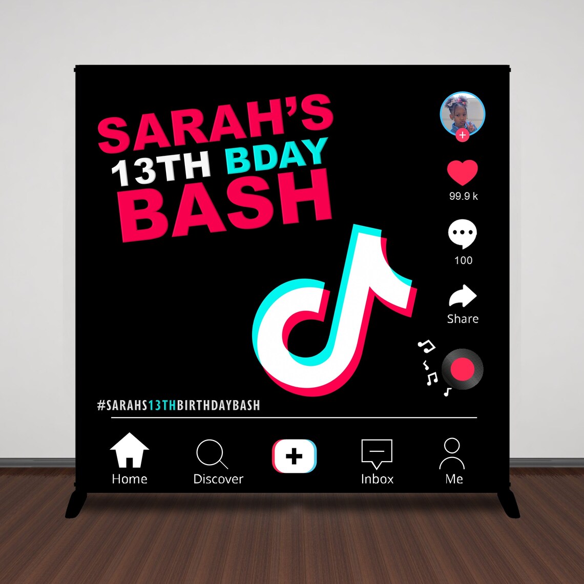 Custom TikTok Backdrop Custom Printed TikTok Vinyl Backdrop Etsy