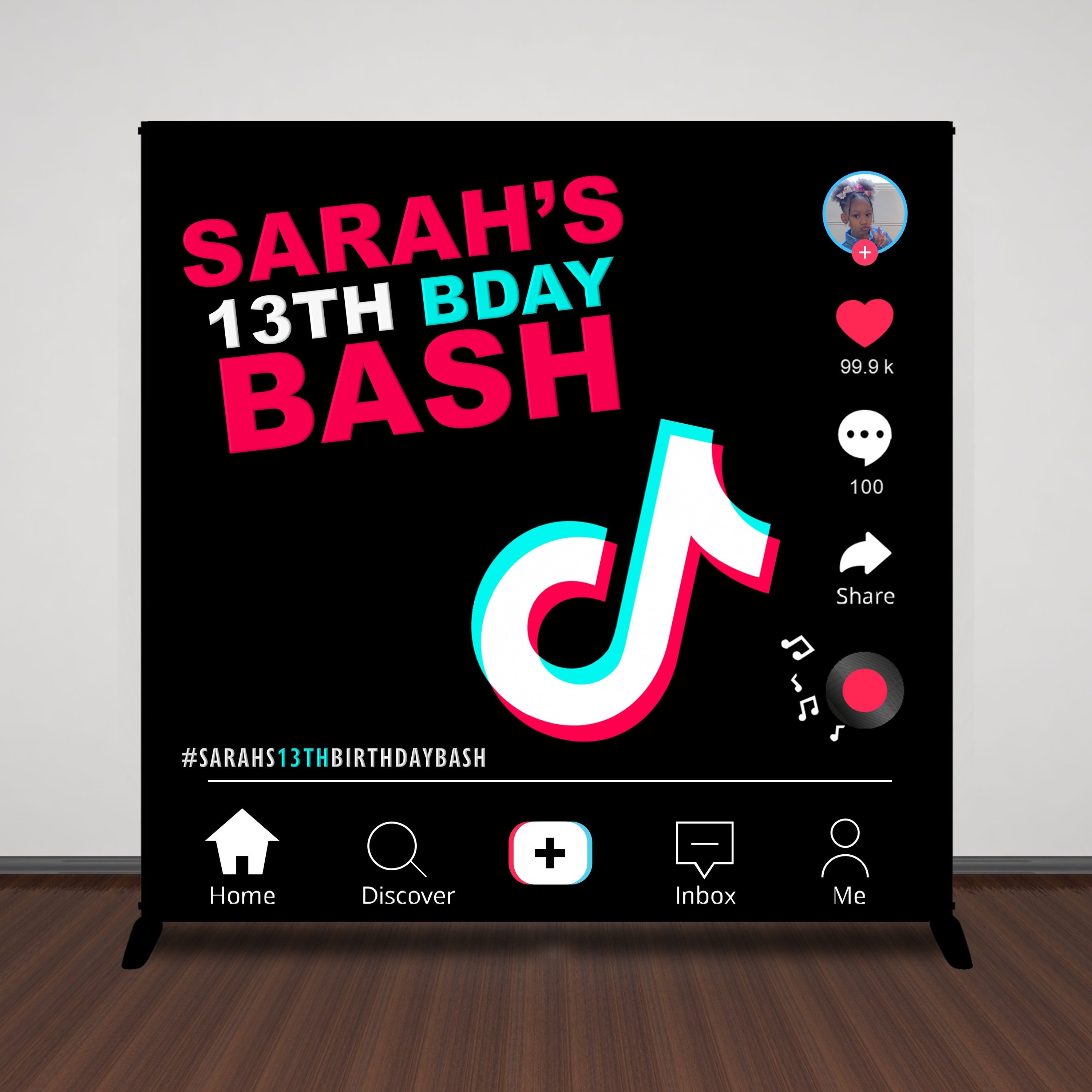 Custom TikTok Backdrop Custom Printed TikTok Vinyl Backdrop Etsy