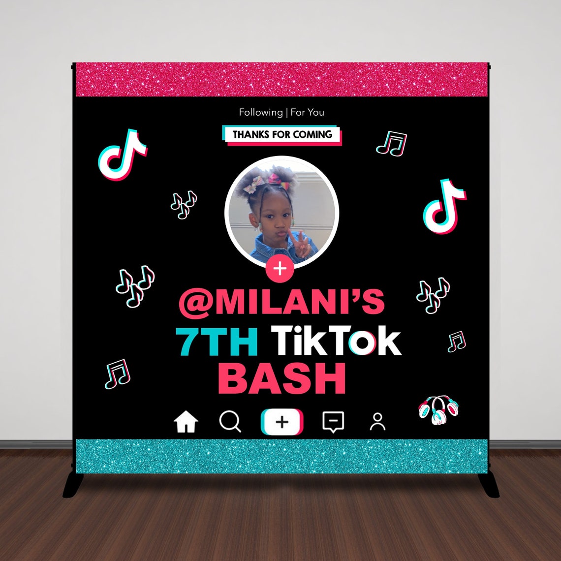 Custom Tiktok Backdrop Custom Printed Tiktok Vinyl Backdrop Etsy
