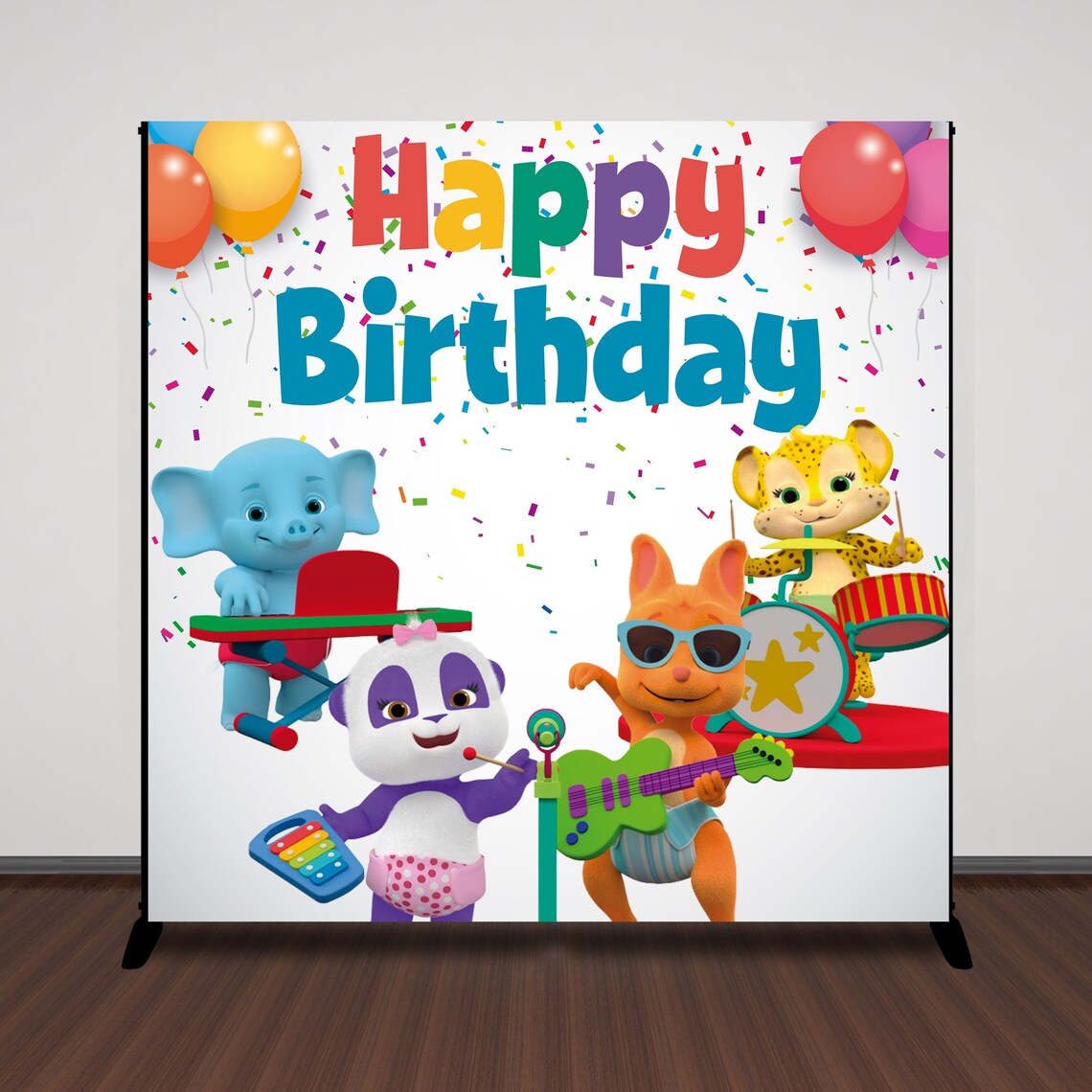 Word Party Backdrop Banner Word Party Birthday Banner Etsy