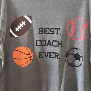 I LOVE SPORTS with Basketball, Football, Soccer & Baseball - Cricut Iron-On ***No T-Shirt***