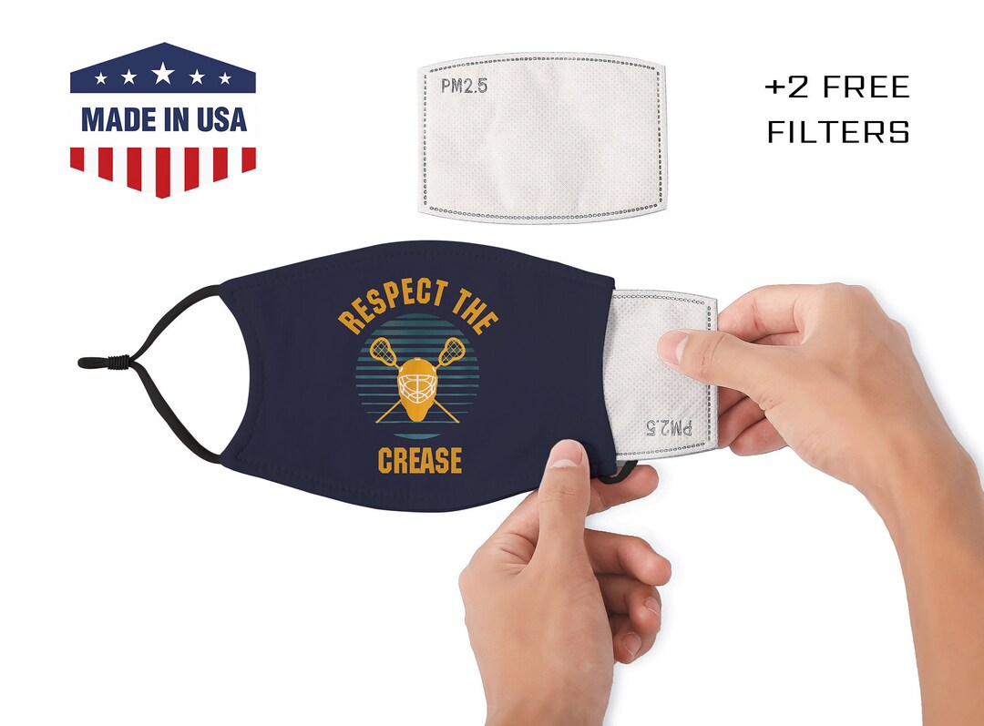 Lacrosse Face Mask / Respect the Crease / Goalie Face Mask / Etsy