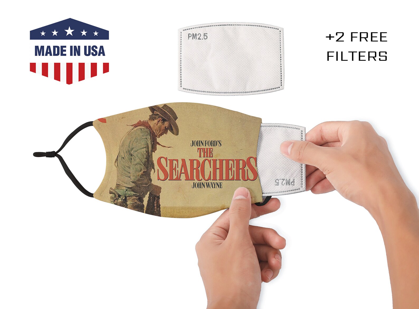 John Wayne Face Mask / Wild West Face Mask / Western Movie Etsy