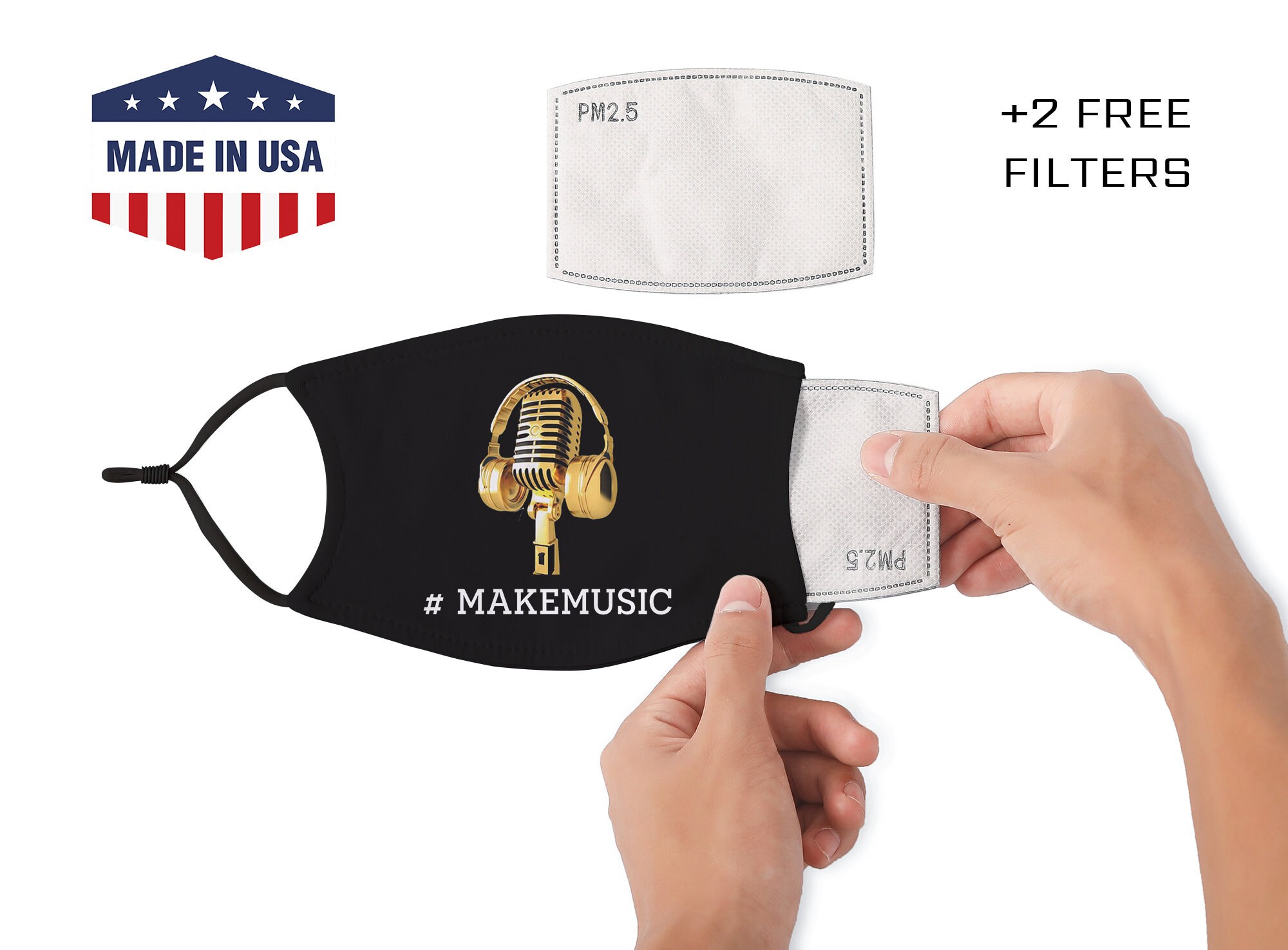 Microphone Mask / Singer Face Mask / Musician Mask / Make Etsy