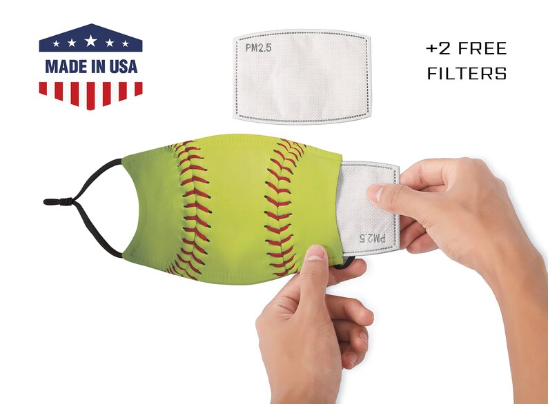 Softball Player Face Mask / Softball Face Mask / Ball Game Etsy