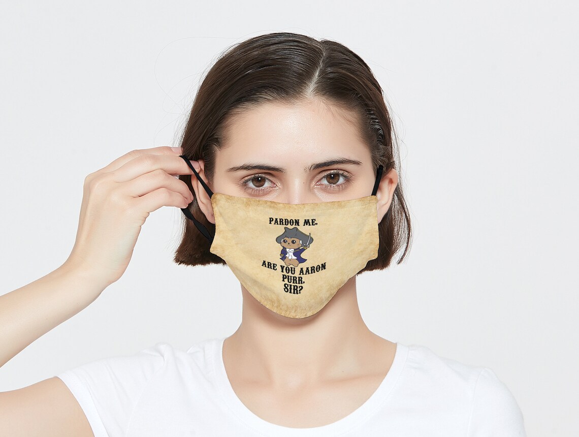 Hamilton Musical Face Mask / Hamilton Face Mask / Aaron Purr Etsy