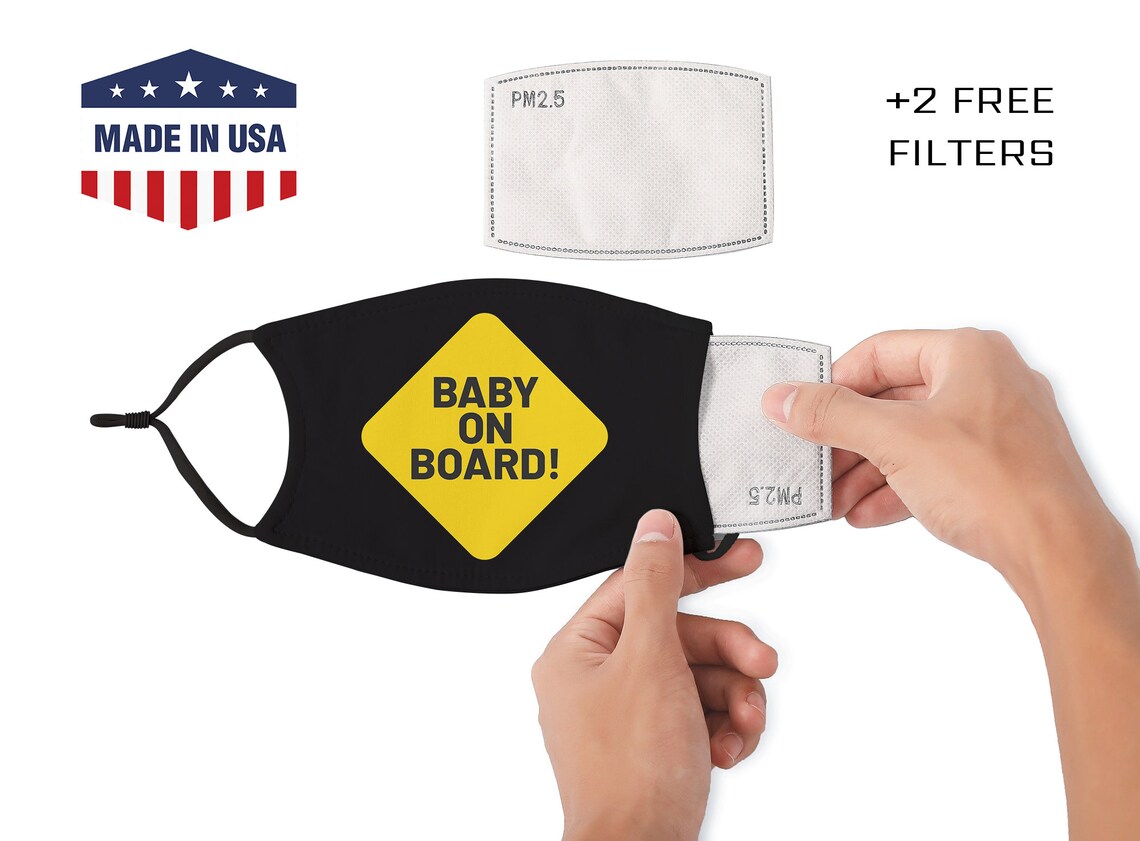 Pregnant Face Mask / Pregnancy Mask / Baby On Board Mask / Etsy