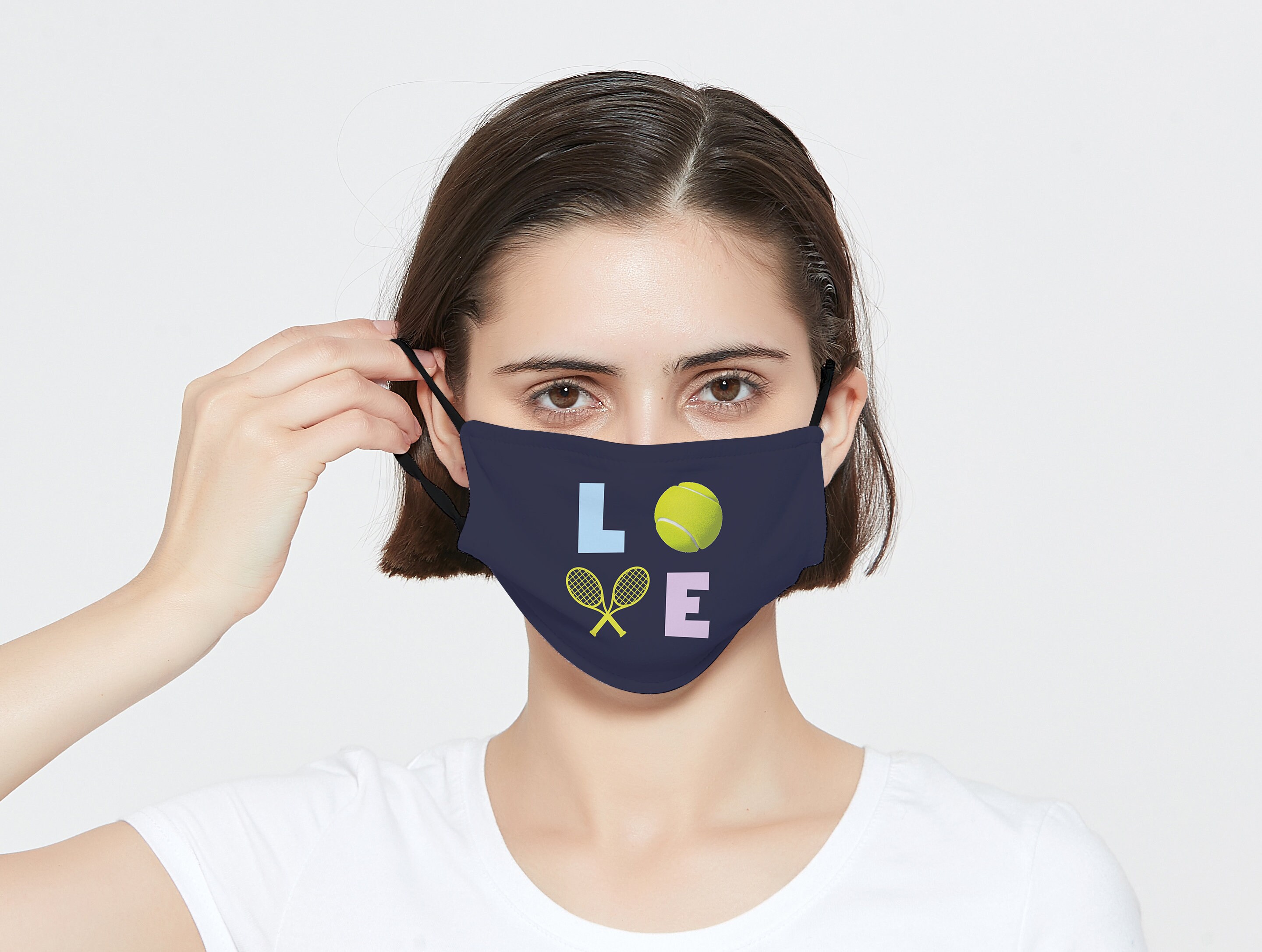 Tennis Ball Face Mask / Tennis Face Mask / Tennis Love Mask / Etsy