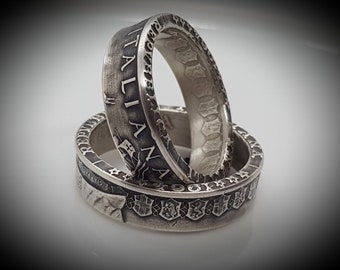 Coin Ring - Coin Ring - 500 Lire - Italy - 835/1000 Silver
