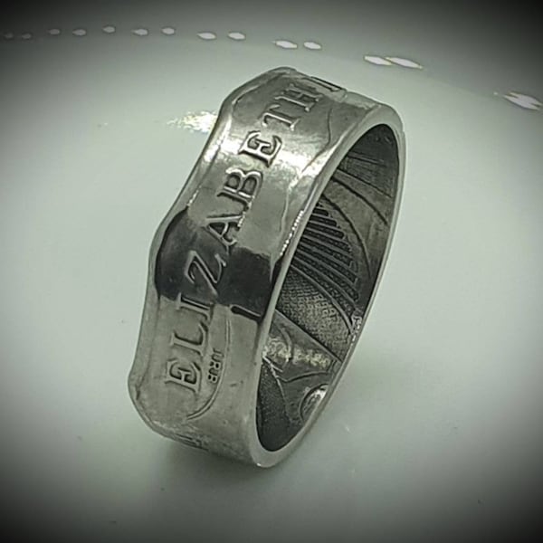 Coin Ring - Coin Ring - 50 Pence England - Great Britain - German Silver