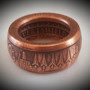 Coin Ring - Coin Ring - Moto D + D- 1 Ounce Copper - Silver Plated / Silver Coated