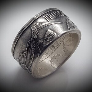 Coin Ring - Coin Ring - Pale Horse of Death - Four Horsemen of the Apocalypse - 1 ounce copper or silver
