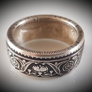 Coin Ring - Münzring - 1 Rupee / Rupie - British-Indien - 917/1000 Silber