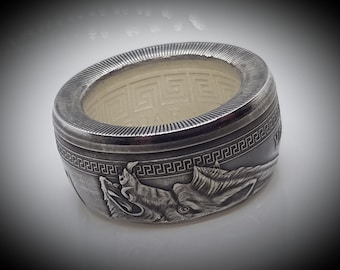 Coin Ring - Münzring - Year of the boar - 1 Unze Kupfer - 1 Unze Echtsilber