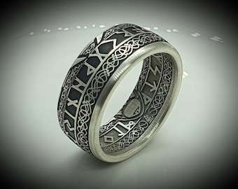 Coin Ring - Coin Ring - Vegvisir Nordic Compass - 925 Silver