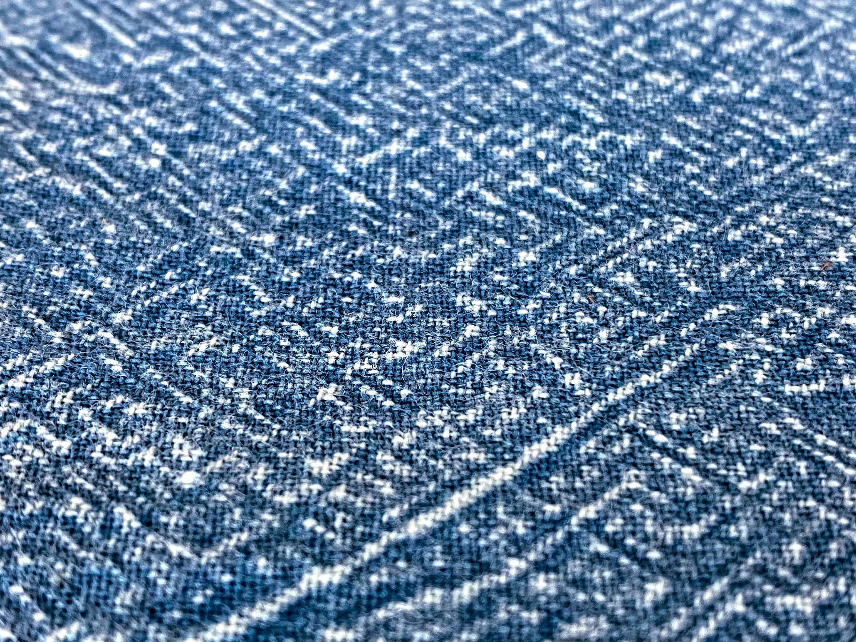 Stone Washed Hand Dyed Indigo Cotton Fabric Blue Fabric Etsy
