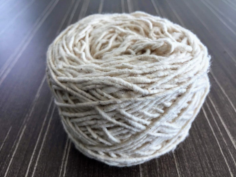 Unbleached Natural Cotton Yarn 1 Ply Natural Color Cotton Etsy