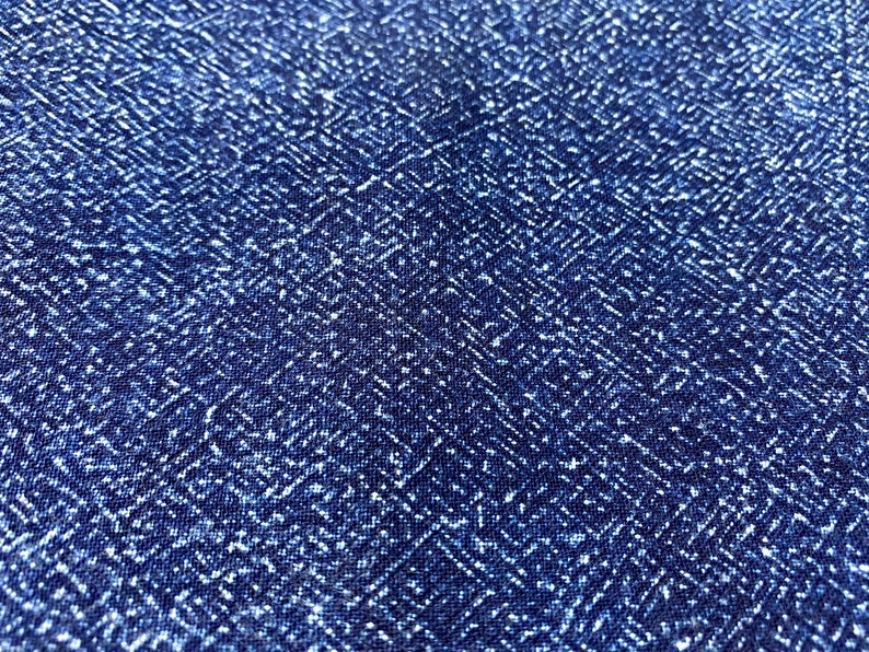 1.5 Yard Stone Washed Over Dyed Indigo Cotton Fabric Blue Etsy