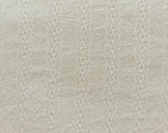 Tessuto di cotone non tinto tagliato su misura - Tessuto bianco - Tessuto tessitore - Tessuto strutturato - Tessuto di cotone naturale - Tessuto di colore naturale