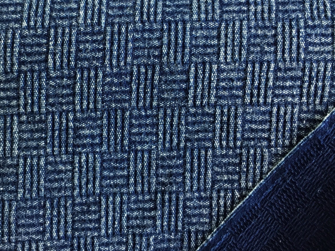 Stone Washed Overdyed Indigo Cotton Fabric Blue Fabric Etsy