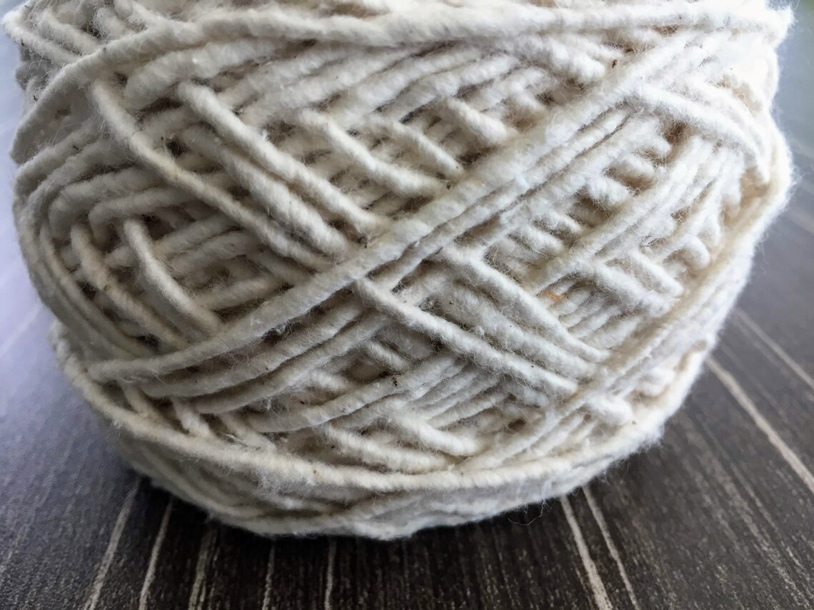 Unbleached Natural Cotton Yarn 1 Ply Natural Color Cotton Etsy