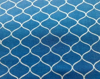 Hand Dyed Indigo Double Gauze Cotton Fabric By The Yard - Seamless Pattern Fabric - Asian Fabric - Blue Fabric - Double Gauze Cotton