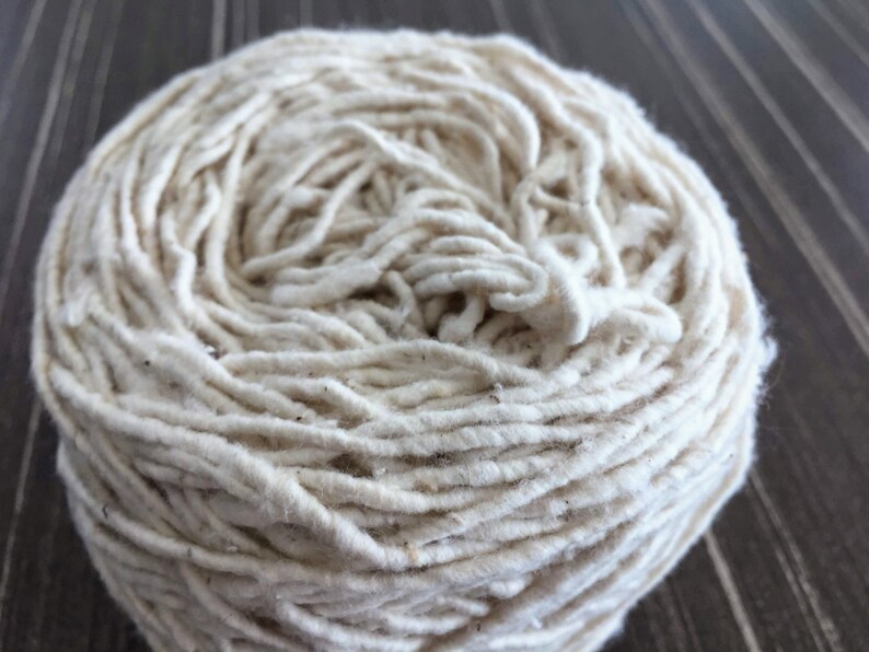 Unbleached Natural Cotton Yarn 1 Ply Natural Color Cotton Etsy