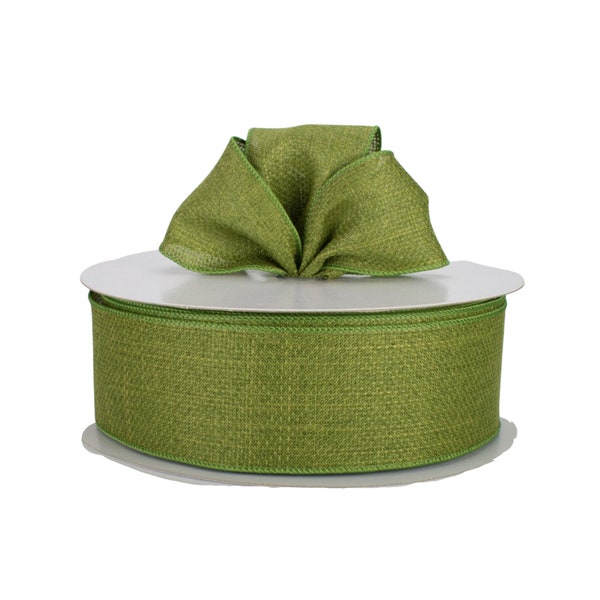 Moss Green Canvas 2.5" Wired Ribbon