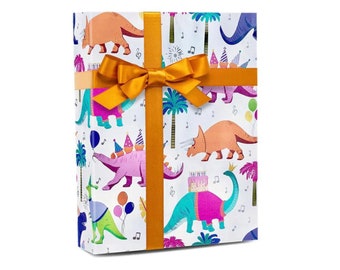 Birthday Dinosaur Gift Wrapping Paper