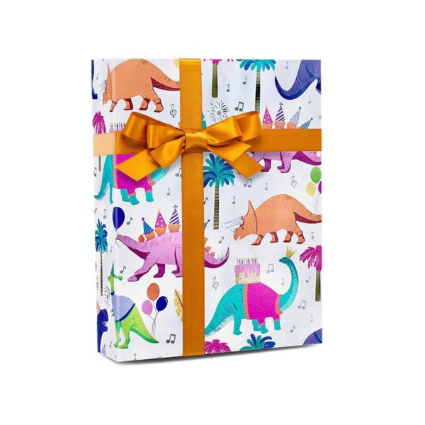 Birthday Dinosaur Gift Wrapping Paper