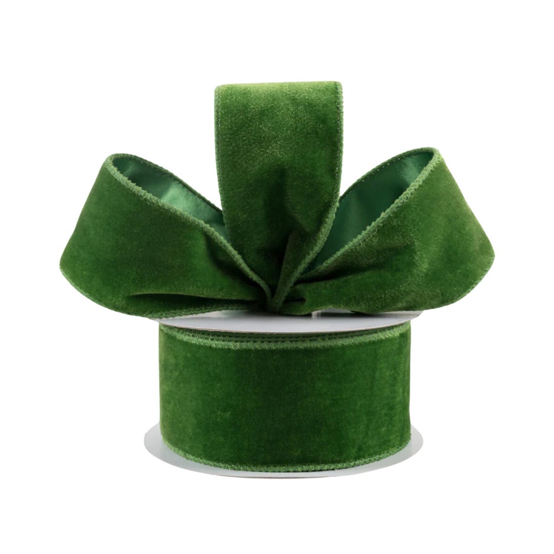 Deluxe Velvet Emerald Green Satin Backed 2.5