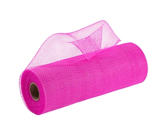 Hot Pink 10" Poly Deco Mesh