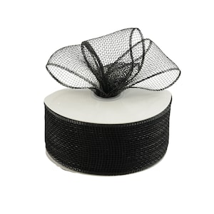 Poly Deco Mesh Black 2.5" Ribbon