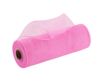Pink 10" Poly Deco Mesh