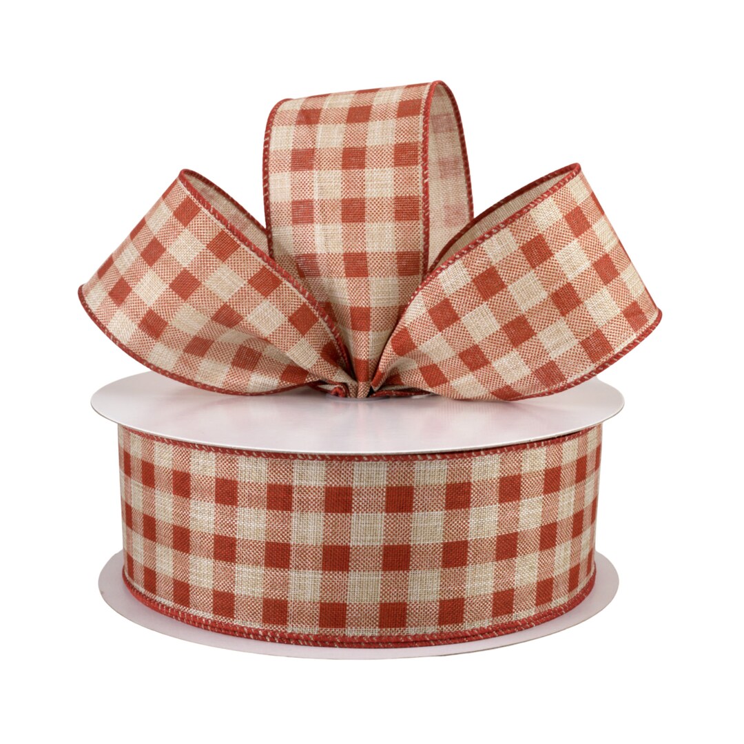 Rust Red Natural Check Buffalo Plaid 2.5