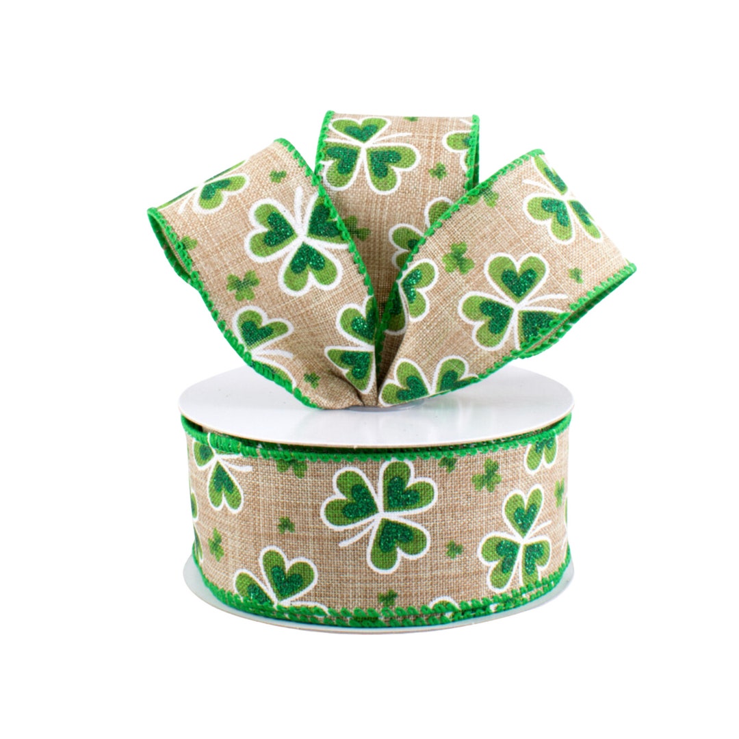 Shamrock St. Patrick's Day Natural Canvas 1.5