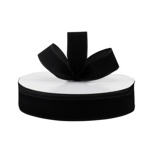 Black Velvet Fabric 1.5&quot; Wired Ribbon