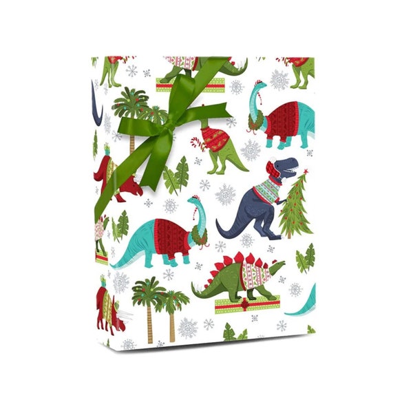 Christmas Dinosaur Wrapping Paper