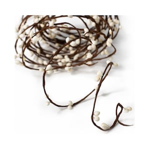 Natural White Pip Berry 21' Wired Garland