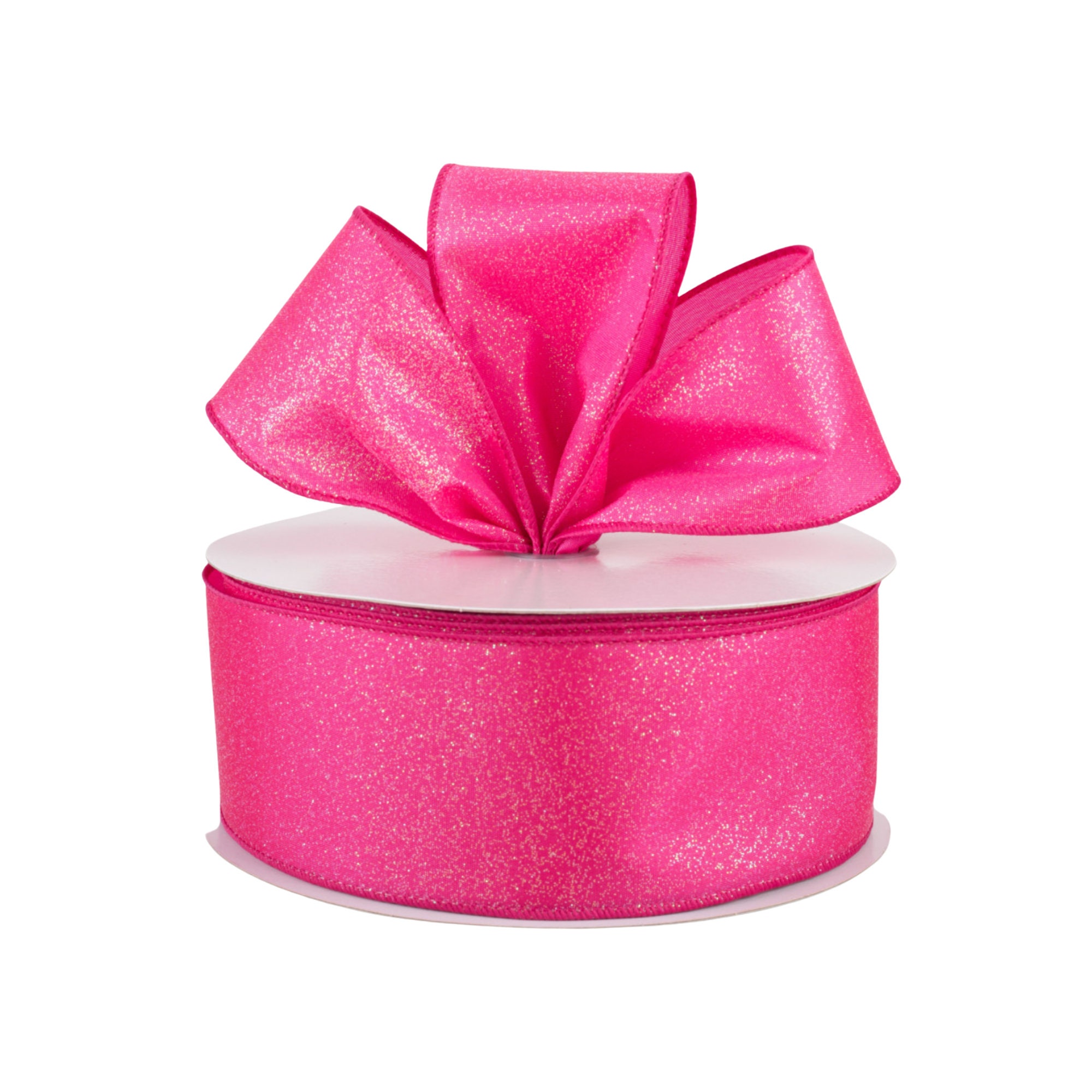 Hot Pink Velvet Ribbon With Bright Plaid Back