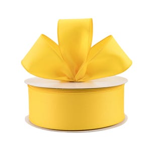Yellow Diagonal Weave Canvas 2.5&quot; Wired Ribbon
