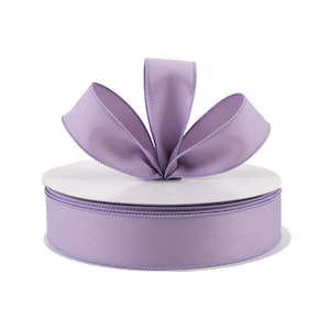 Lavender Purple Diagonal Weave Canvas 1.5&quot; Wired Ribbon
