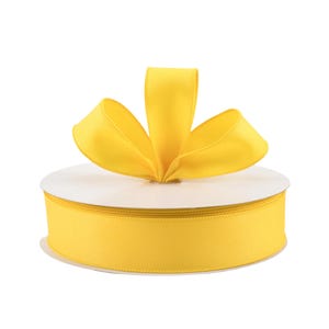 Yellow Diagonal Weave Canvas 1.5&quot; Wired Ribbon
