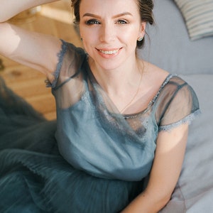 Keilholz grau Mutterschaft Kleid Boho Hochzeit langes Kleid | Etsy