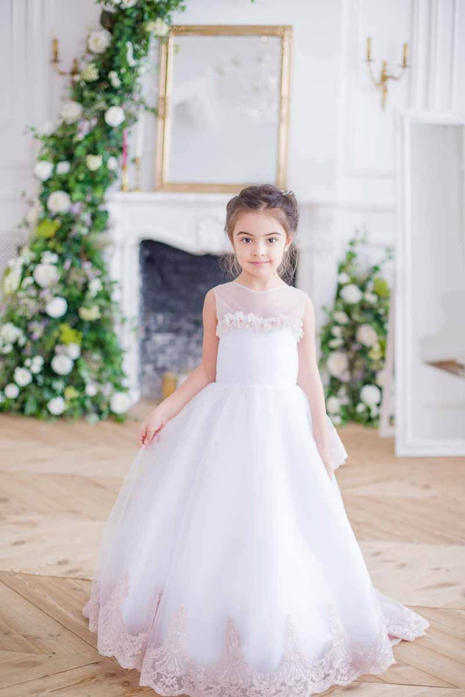 Little princess dress with a multi tier train luxury tutu Etsy