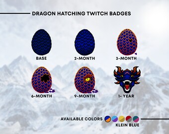 Blue Dragon Hatching Twitch Badges