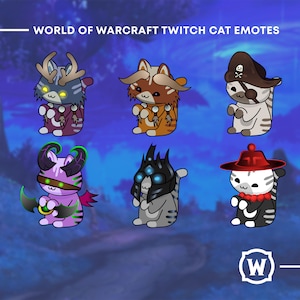 World of Warcraft 6 Cat Twitch Emotes